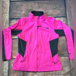 The North Face WINDSTOPPER jacket. Hot pink and dark grey. Ladies Large.
